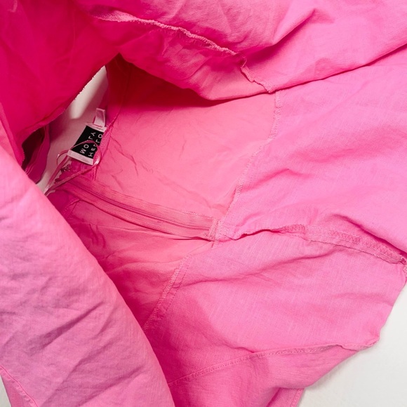 HELLO MOLLY pink ruffle mini dress size M open back - Picture 2 of 6